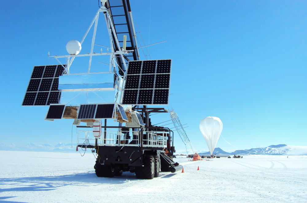 example of a long-duration balloon launch in Antarctica (pictured payload is CREST)