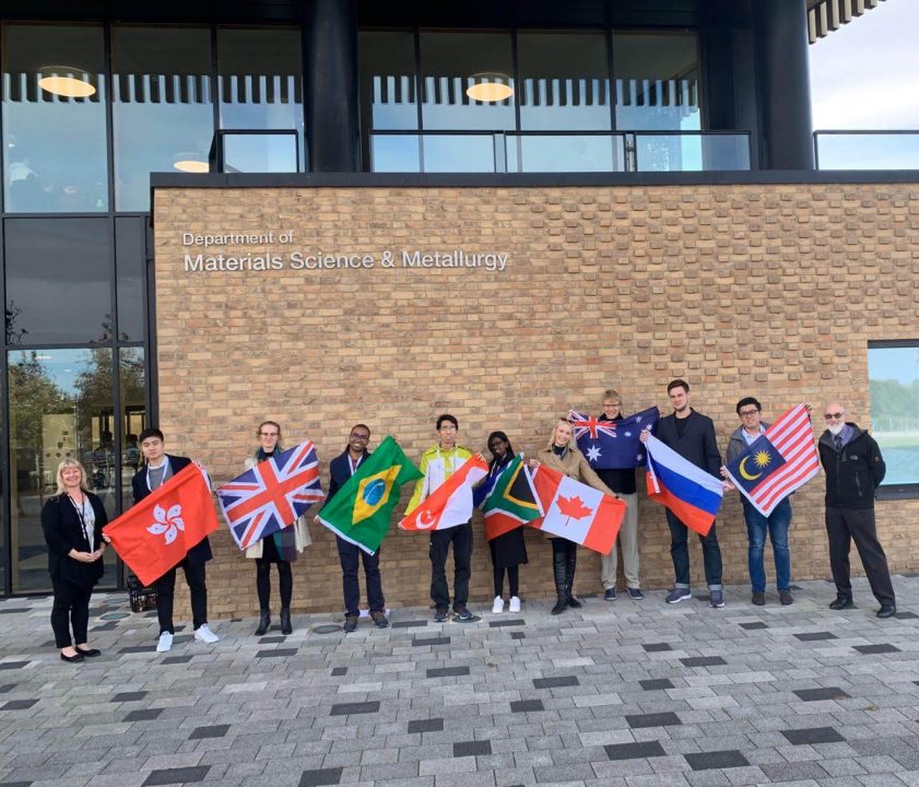 2019 YPWLC Finalists after our tour of the University of Cambridge: Department of Materials Science & Metallurgy by IOM3 President and University of Cambridge Professor Dr. Serena Best.