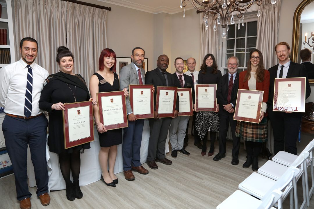 From left to right: Fouad Elgindy, Meghan Brien, Jennifer Low, Edward Thomas, Edward Nkole, Mark Richardson, Tony Noble, Diana Turner, Patrick Deane, Alexandra Pedersen, and Zachary Kenny