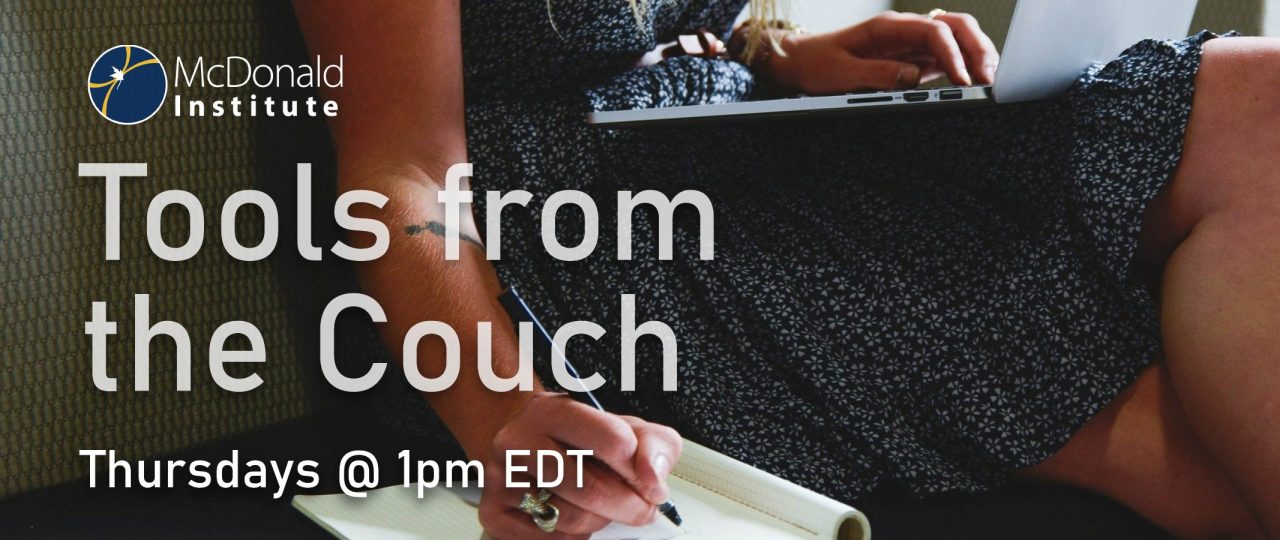 Tools from the Couch, Thursdays at 1pm EDT