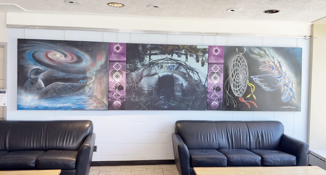 Photo of the mural in the lobby area