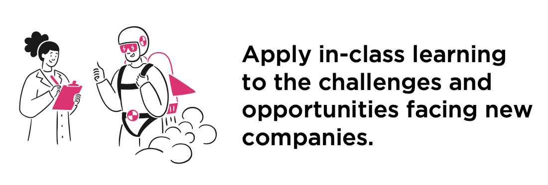 Apply in-class learning to the challenges and opportunities facing new companies.